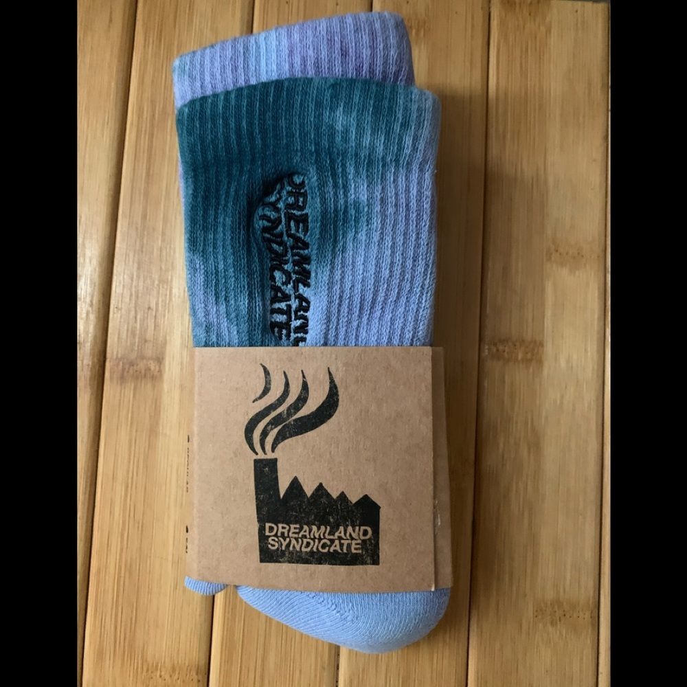 Dreamland Syndicate Blue Tie Dye Crew socks S/M